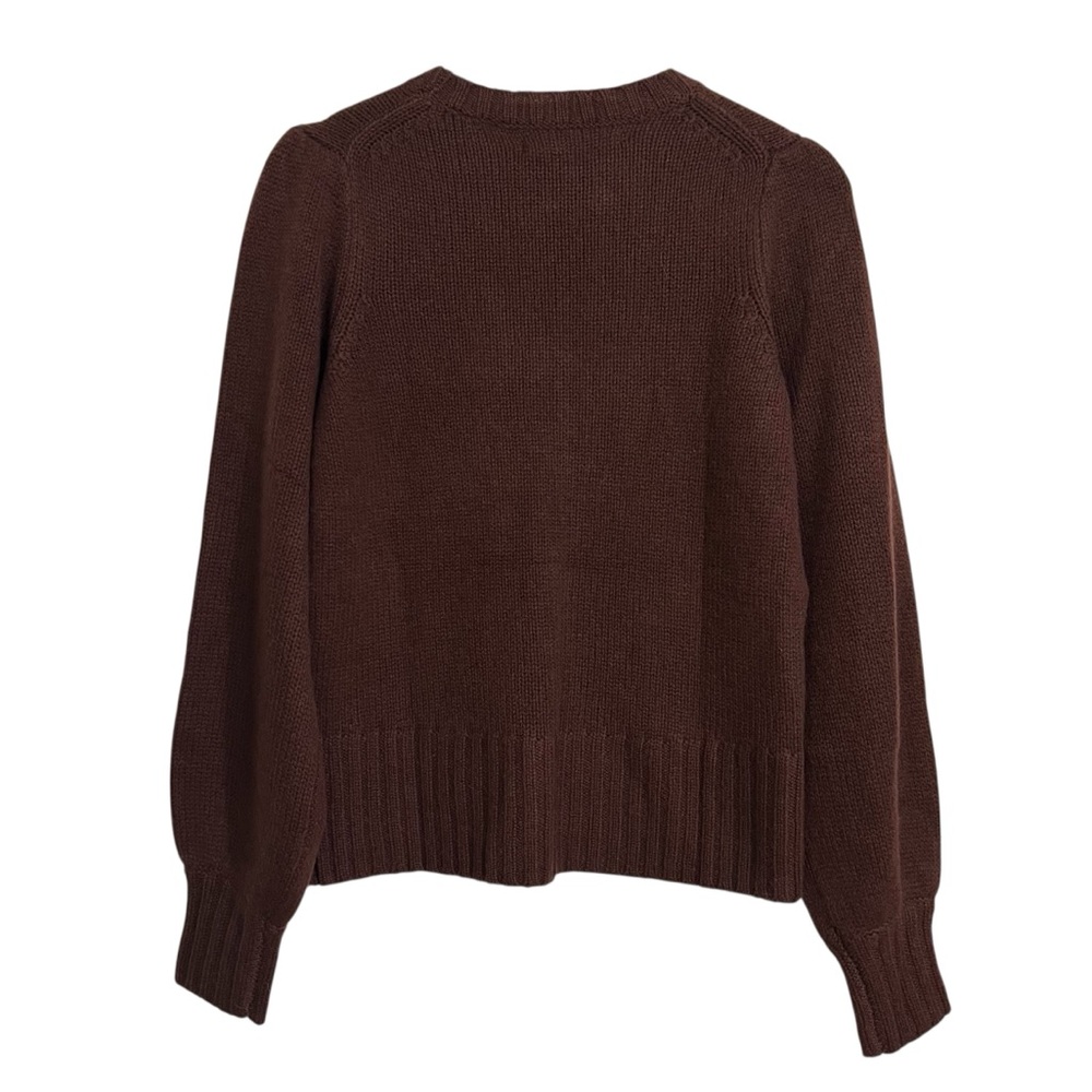 Women’s 100% Cashmere Knit Sweater in Rich Brown - Picture 4 of 5